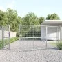 Puerta de malla de jardín acero galvanizado plateado 350x175cm de vidaXL, Puertas de jardín - Ref: Foro24-154552, Precio: 412...