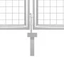 Puerta de malla de jardín acero galvanizado plateado 350x175cm de vidaXL, Puertas de jardín - Ref: Foro24-154552, Precio: 412...