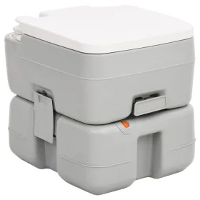 Gray and White HDPE Portable Camping Toilet 15+10 L by vidaXL, Urinals and portable toilets - Ref: Foro24-154407, Price: 136,...