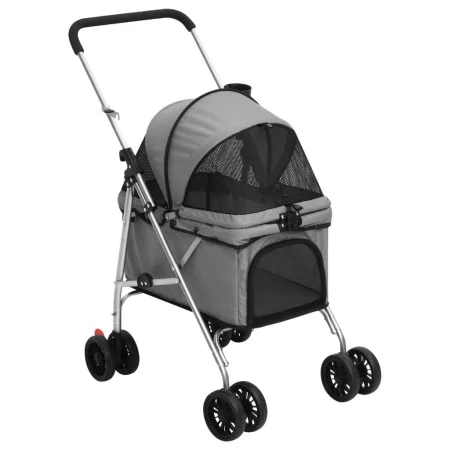 Folding dog stroller gray oxford fabric 76x50x100 cm by vidaXL, pet strollers - Ref: Foro24-172201, Price: 93,38 €, Discount: %