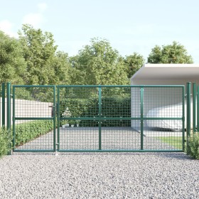 Gartengittertür aus verzinktem Stahl grün 350x175 cm von vidaXL, Gartentore - Ref: Foro24-154534, Preis: 396,82 €, Rabatt: %