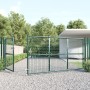 Puerta de malla de jardín acero galvanizado verde 350x175 cm de vidaXL, Puertas de jardín - Ref: Foro24-154534, Precio: 395,66 €