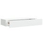 Estante con cajón de pared MDF blanco 60x23,5x10 cm