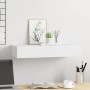 Estante con cajón de pared MDF blanco 60x23,5x10 cm
