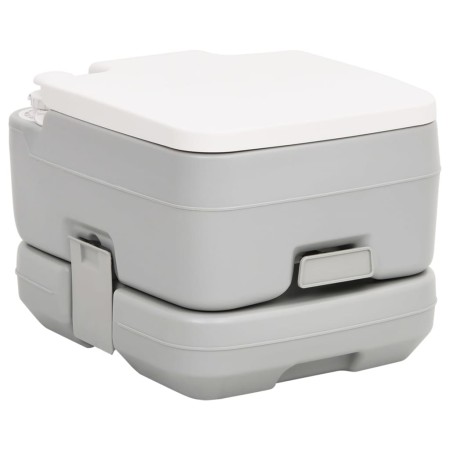 Gray and White HDPE Portable Camping Toilet 10+10 L by vidaXL, Urinals and portable toilets - Ref: Foro24-154408, Price: 124,...