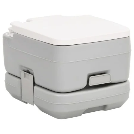 Gray and White HDPE Portable Camping Toilet 10+10 L by vidaXL, Urinals and portable toilets - Ref: Foro24-154408, Price: 122,...