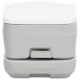 Gray and White HDPE Portable Camping Toilet 10+10 L by vidaXL, Urinals and portable toilets - Ref: Foro24-154408, Price: 122,...