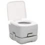 Gray and White HDPE Portable Camping Toilet 10+10 L by vidaXL, Urinals and portable toilets - Ref: Foro24-154408, Price: 122,...