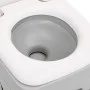 Gray and White HDPE Portable Camping Toilet 10+10 L by vidaXL, Urinals and portable toilets - Ref: Foro24-154408, Price: 122,...