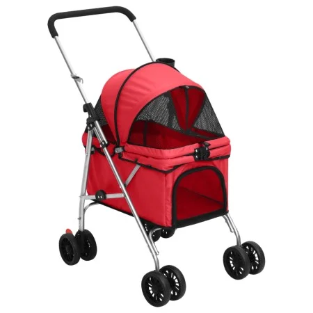 Folding dog stroller red oxford fabric 76x50x100 cm by vidaXL, pet strollers - Ref: Foro24-172199, Price: 95,17 €, Discount: %