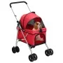 Folding dog stroller red oxford fabric 76x50x100 cm by vidaXL, pet strollers - Ref: Foro24-172199, Price: 95,17 €, Discount: %
