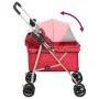 Folding dog stroller red oxford fabric 76x50x100 cm by vidaXL, pet strollers - Ref: Foro24-172199, Price: 95,17 €, Discount: %