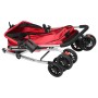 Zusammenklappbarer Hundekinderwagen aus rotem Oxford-Stoff, 76 x 50 x 100 cm von vidaXL, Kinderwagen für Haustiere - Ref: For...