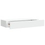 Estantes de pared con cajón 2 uds MDF blanco 60x23,5x10 cm