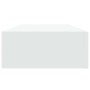 Estantes de pared con cajón 2 uds MDF blanco 60x23,5x10 cm