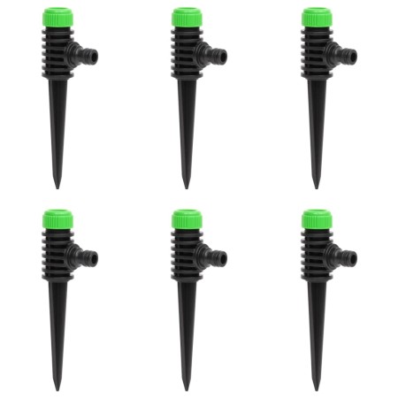 Rotierende Sprinkler 6 Stück grün schwarz 3x6x19,5 cm ABS&PP von vidaXL, Sprühzubehör - Ref: Foro24-154449, Preis: 9,87 €, Ra...