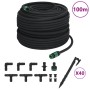 Manguera porosa para jardín caucho negro 16 mm 100 m