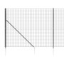 Anthrazitgrauer Drahtzaun mit Ankerspießen 1,4x25 m von vidaXL, Zaunpaneele - Ref: Foro24-154251, Preis: 224,06 €, Rabatt: %