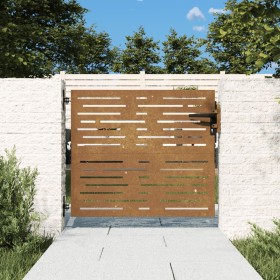 Puerta de jardín acero corten diseño cuadrado 85x75 cm de vidaXL, Puertas de jardín - Ref: Foro24-153244, Precio: 99,32 €, De...