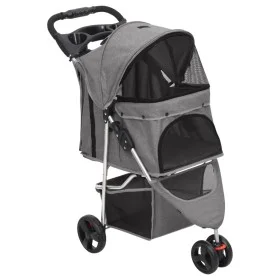 Faltbarer Hundewagen Oxford Stoff grau 80x46x98 cm von vidaXL, Kinderwagen für Haustiere - Ref: Foro24-172197, Preis: 93,99 €...