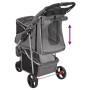 Faltbarer Hundewagen Oxford Stoff grau 80x46x98 cm von vidaXL, Kinderwagen für Haustiere - Ref: Foro24-172197, Preis: 87,22 €...