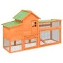 Solid brown pine wood chicken coop 186.5x58.5x113 cm by vidaXL, Cages and habitats for small animals - Ref: Foro24-172228, Pr...