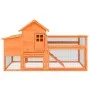 Solid brown pine wood chicken coop 186.5x58.5x113 cm by vidaXL, Cages and habitats for small animals - Ref: Foro24-172228, Pr...
