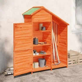 Brown pine wood garden tool shed 120x53.5x170cm by vidaXL, Sheds - Ref: Foro24-172246, Price: 249,09 €, Discount: %