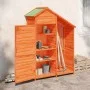 Brown pine wood garden tool shed 120x53.5x170cm by vidaXL, Sheds - Ref: Foro24-172246, Price: 249,31 €, Discount: %