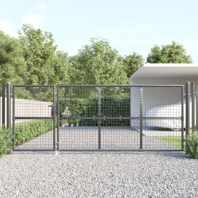 Puerta de malla de jardín acero galvanizado antracita 350x175cm