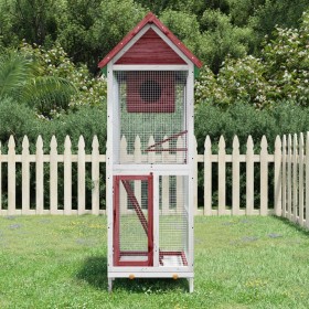 Vogelhaus aus massivem Mokka-Kiefernholz, 60 x 58,5 x 160 cm von vidaXL, Füße und Vogelkäfige - Ref: Foro24-172257, Preis: 15...