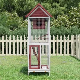 Vogelhaus aus massivem Mokka-Kiefernholz, 60 x 58,5 x 160 cm von vidaXL, Füße und Vogelkäfige - Ref: Foro24-172257, Preis: 15...