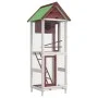 Vogelhaus aus massivem Mokka-Kiefernholz, 60 x 58,5 x 160 cm von vidaXL, Füße und Vogelkäfige - Ref: Foro24-172257, Preis: 15...