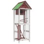 Vogelhaus aus massivem Mokka-Kiefernholz, 60 x 58,5 x 160 cm von vidaXL, Füße und Vogelkäfige - Ref: Foro24-172257, Preis: 15...