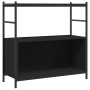 Schwarzes Regal aus Eisen und Holz, 80 x 30 x 78,5 cm von vidaXL, Bücherregale und Regale - Ref: Foro24-832793, Preis: 44,29 ...