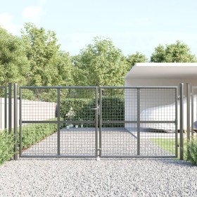 Puerta de malla de jardín acero galvanizado antracita 300x175cm