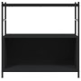 Schwarzes Regal aus Eisen und Holz, 80 x 30 x 78,5 cm von vidaXL, Bücherregale und Regale - Ref: Foro24-832793, Preis: 44,29 ...