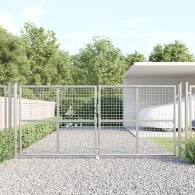 Garden mesh door silver galvanized steel 300x175cm by vidaXL, garden gates - Ref: Foro24-154531, Price: 350,63 €, Discount: %