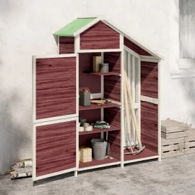 Cobertizo herramientas jardín madera pino moca 120x53,5x170 cm de vidaXL, Cobertizos - Ref: Foro24-172248, Precio: 302,43 €, ...