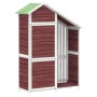 Cobertizo herramientas jardín madera pino moca 120x53,5x170 cm de vidaXL, Cobertizos - Ref: Foro24-172248, Precio: 308,36 €, ...