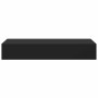 Estantes de pared con cajón 2 uds MDF negro 60x23,5x10 cm