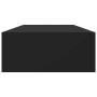 Estantes de pared con cajón 2 uds MDF negro 60x23,5x10 cm