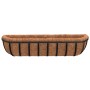 Wandtöpfe 2 Stück, schwarzer Stahl mit Kokosbeschichtung, 91 x 20 x 23 cm von vidaXL, Untertassen und Eimer für Töpfe - Ref: ...