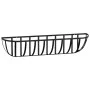 Wall pots 2 pcs black steel coconut coating 91x20x23 cm by vidaXL, Saucers and buckets for pots - Ref: Foro24-319356, Price: ...
