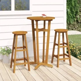 3-teiliges Bar-Set aus massivem Akazienholz von vidaXL, Gartensets - Ref: Foro24-319699, Preis: 153,15 €, Rabatt: %