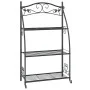 Black steel flower shelf 56x30x96 cm by vidaXL, Pot stands - Ref: Foro24-319353, Price: 85,37 €, Discount: %