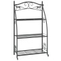 Blumenregal aus schwarzem Stahl, 56 x 30 x 96 cm von vidaXL, Topfständer - Ref: Foro24-319353, Preis: 73,01 €, Rabatt: %