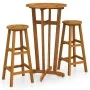 Juego de bar 3 piezas madera maciza acacia de vidaXL, Conjuntos de jardín - Ref: Foro24-319699, Precio: 159,30 €, Descuento: %