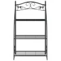 Black steel flower shelf 56x30x96 cm by vidaXL, Pot stands - Ref: Foro24-319353, Price: 85,37 €, Discount: %