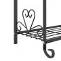 Black steel flower shelf 56x30x96 cm by vidaXL, Pot stands - Ref: Foro24-319353, Price: 85,37 €, Discount: %
